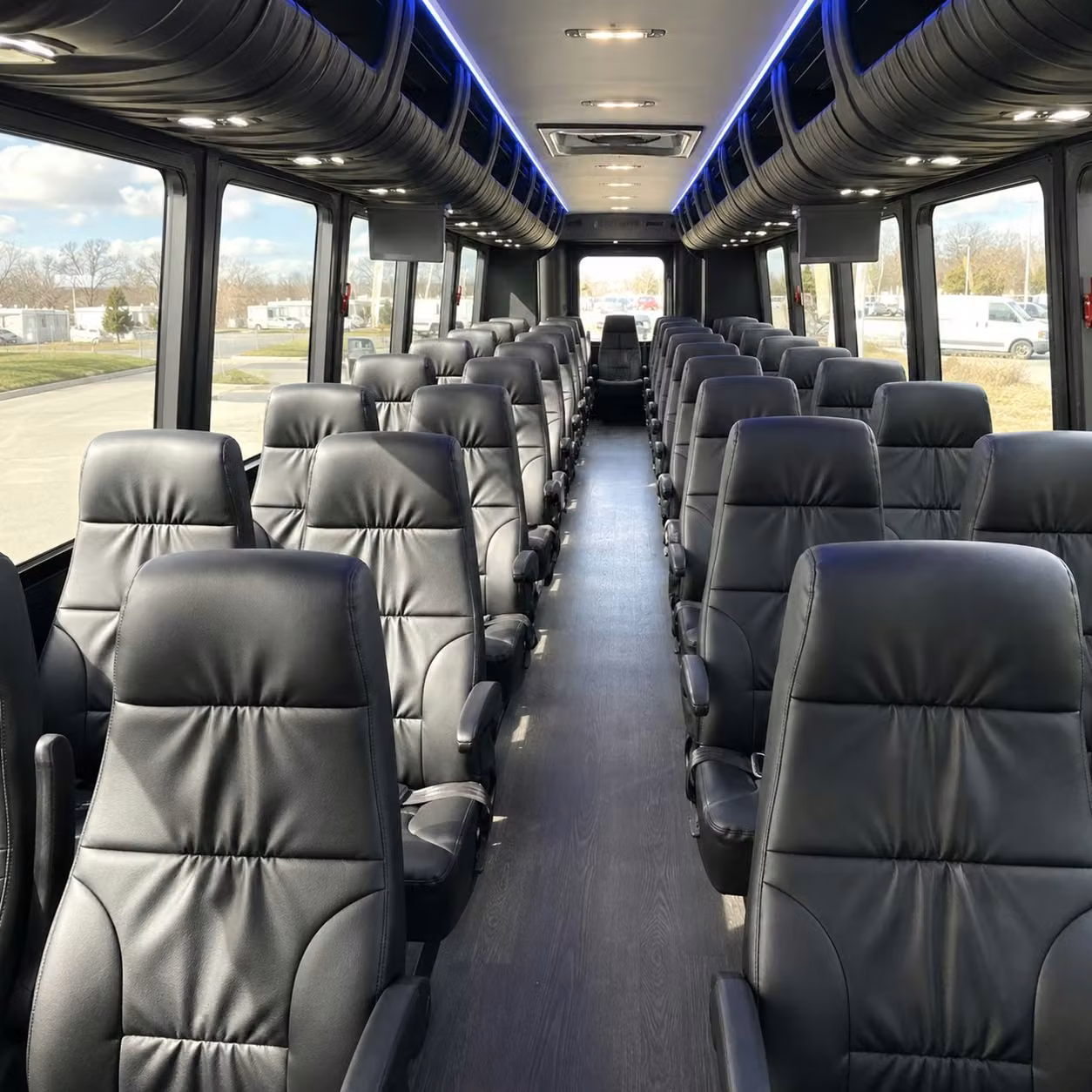 28 passenger minibus interior