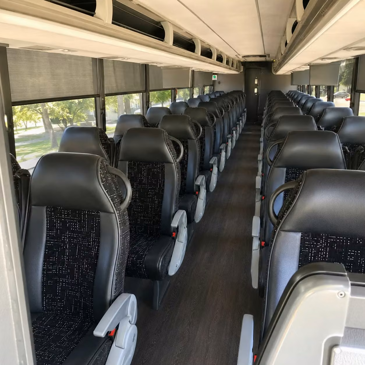 56 passenger charter bus interior