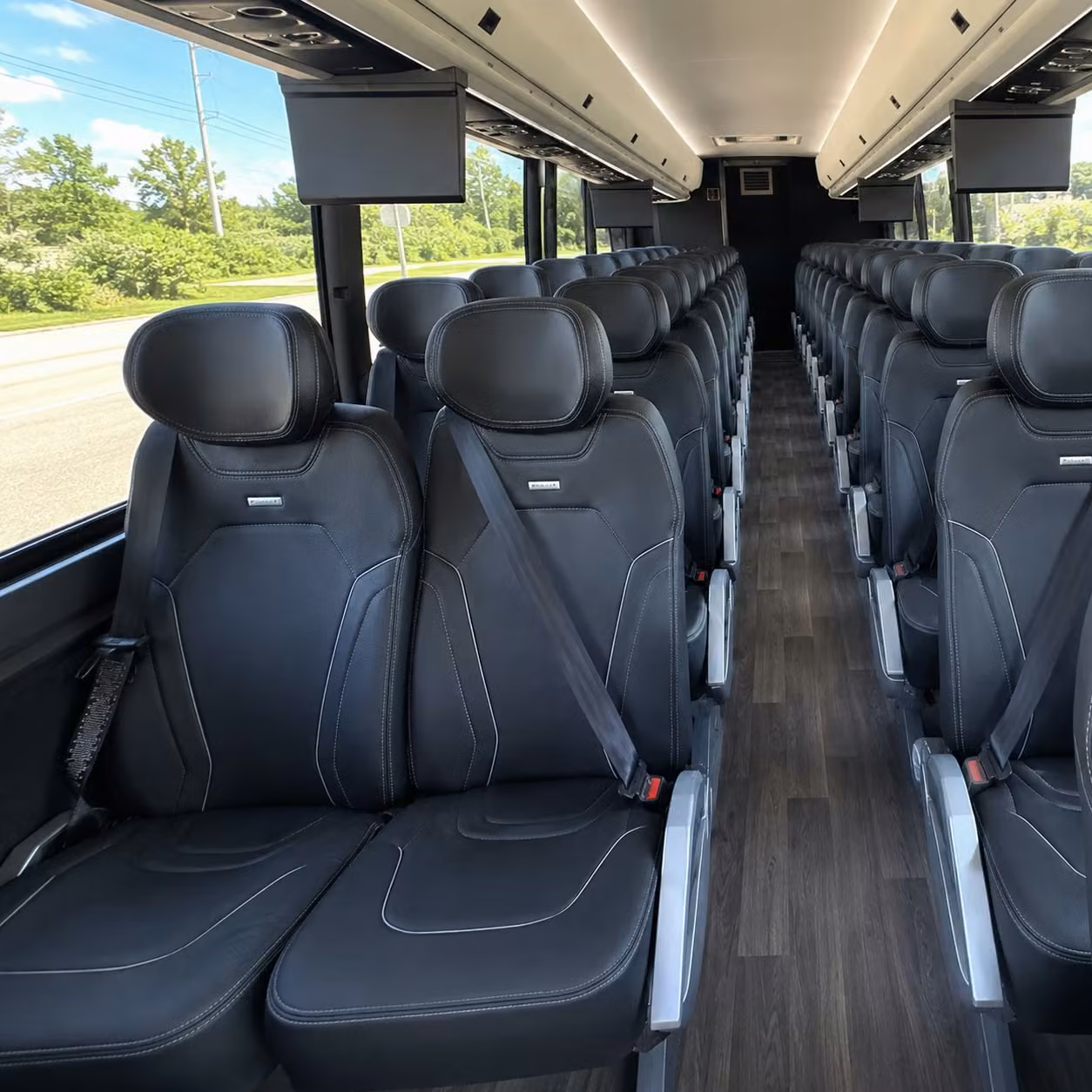 odessa charter bus rental interior